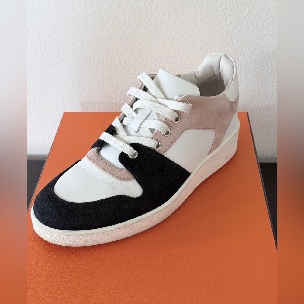 Hermès Free Sneakers in Multicolore / Rose Opaline - Size 38.5 / US 8 - Picture 9 of 16